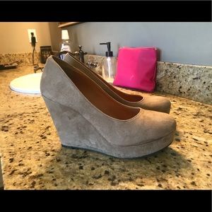 Beige Platform wedges